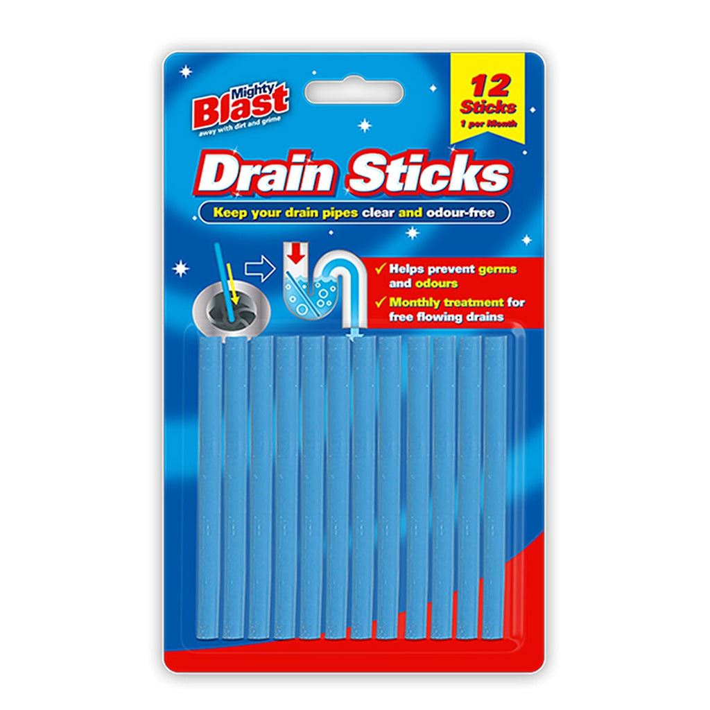 Drain Sticks - 12 Pack (With PDQ) - Blue