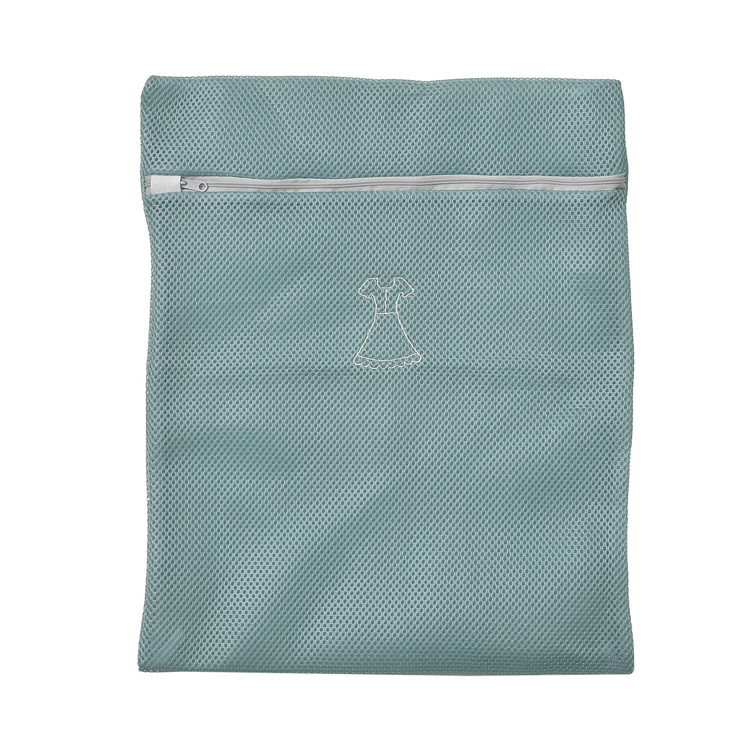 Set of 6 Embroidered Machine Laundry Bags- 1 extra large size(50x60cm), 1 large size(40x50cm), 1 medium size(30x40cm), 1 bra bag(16x18cm), 1 large round bag(20x30cm) - Green