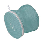 Set of 6 Embroidered Machine Laundry Bags- 1 extra large size(50x60cm), 1 large size(40x50cm), 1 medium size(30x40cm), 1 bra bag(16x18cm), 1 large round bag(20x30cm) - Green