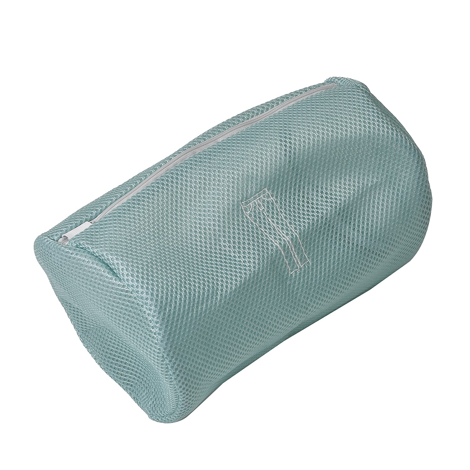 Set of 6 Embroidered Machine Laundry Bags- 1 extra large size(50x60cm), 1 large size(40x50cm), 1 medium size(30x40cm), 1 bra bag(16x18cm), 1 large round bag(20x30cm) - Green