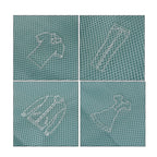 Set of 6 Embroidered Machine Laundry Bags- 1 extra large size(50x60cm), 1 large size(40x50cm), 1 medium size(30x40cm), 1 bra bag(16x18cm), 1 large round bag(20x30cm) - Green