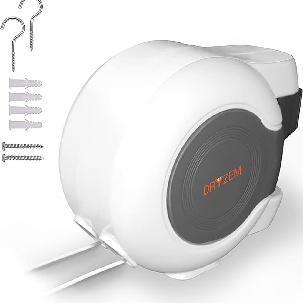 DRYZEMS Retractable Washing Line (30m) -  White