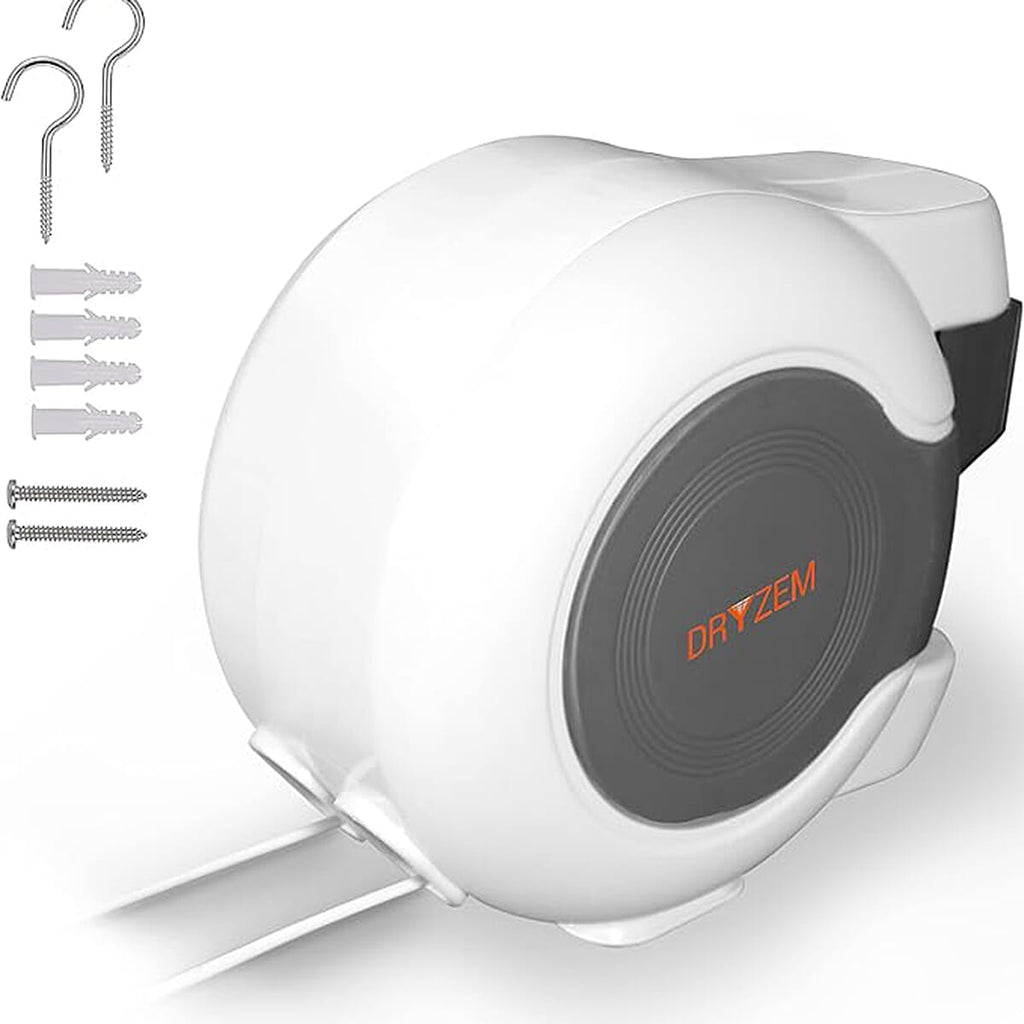 DRYZEMS Retractable Washing Line (30m) -  White