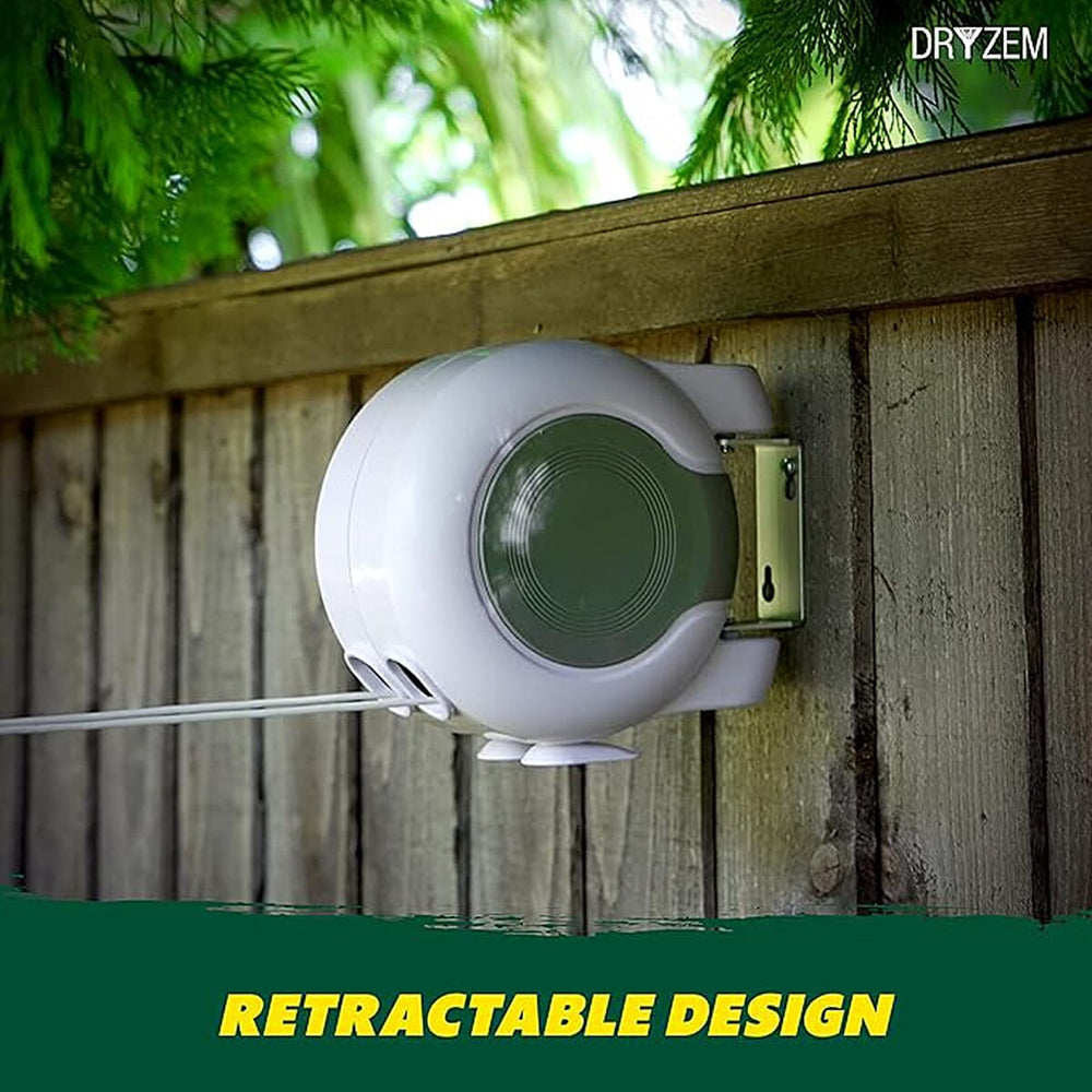 DRYZEMS Retractable Washing Line (30m) -  White