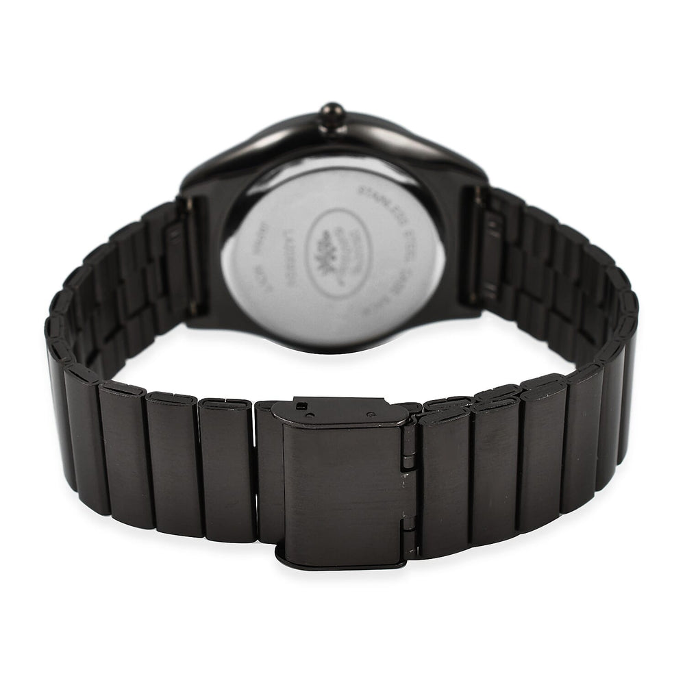 Laura Ashley Japanese Quartz Movement Womens Watch with Poney Pink Dial and Glided Bracelet - Black
