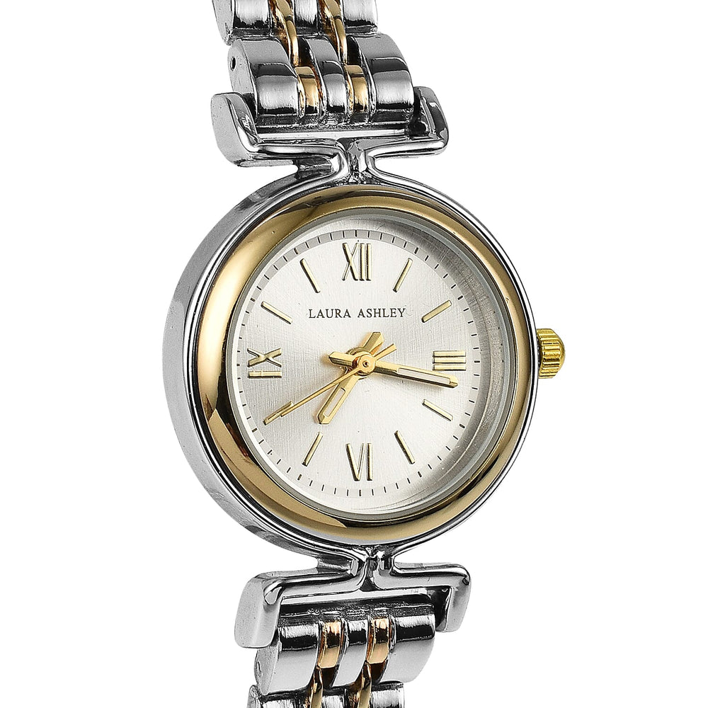 Laura Ashley Ladies Watch with Stainless Steel Bracelet in Silver Tone