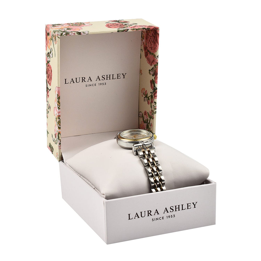 Laura Ashley Ladies Watch with Stainless Steel Bracelet in Silver Tone