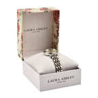 Laura Ashley Ladies Watch with Stainless Steel Bracelet in Silver Tone