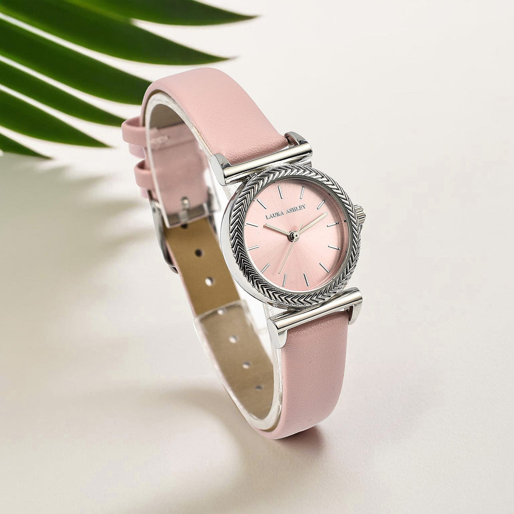 Laura Ashley Digital Ladies Watch in PU - Pink