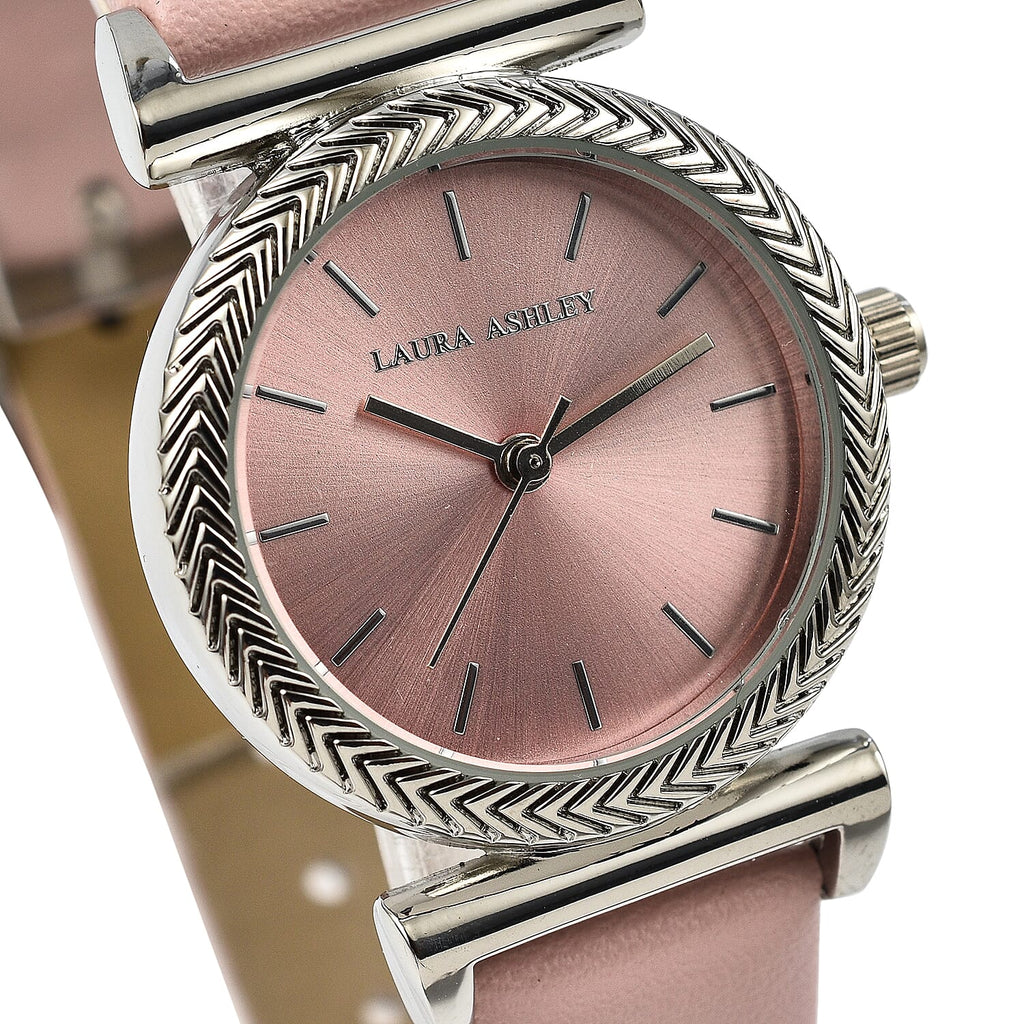 Laura Ashley Digital Ladies Watch in PU - Pink