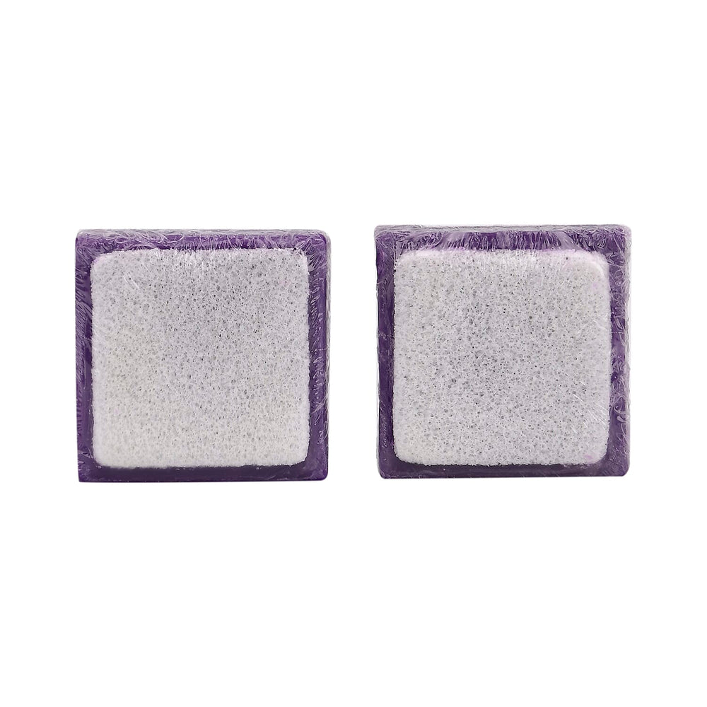 Marigold & Lotus Set of 2 Gentle Clean Scented Soap & Sponge - Lavender & Agarwood Oud