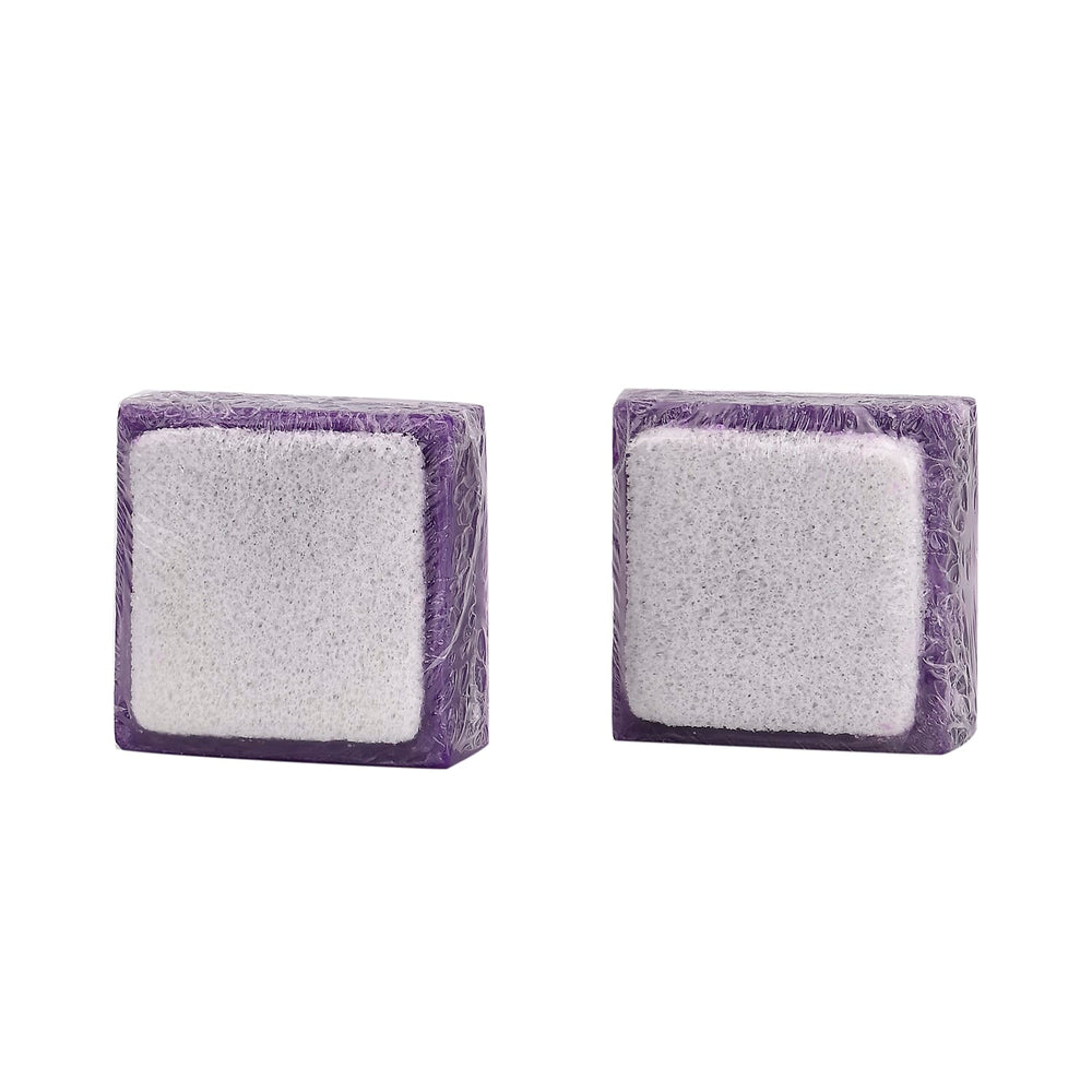 Marigold & Lotus Set of 2 Gentle Clean Scented Soap & Sponge - Lavender & Agarwood Oud