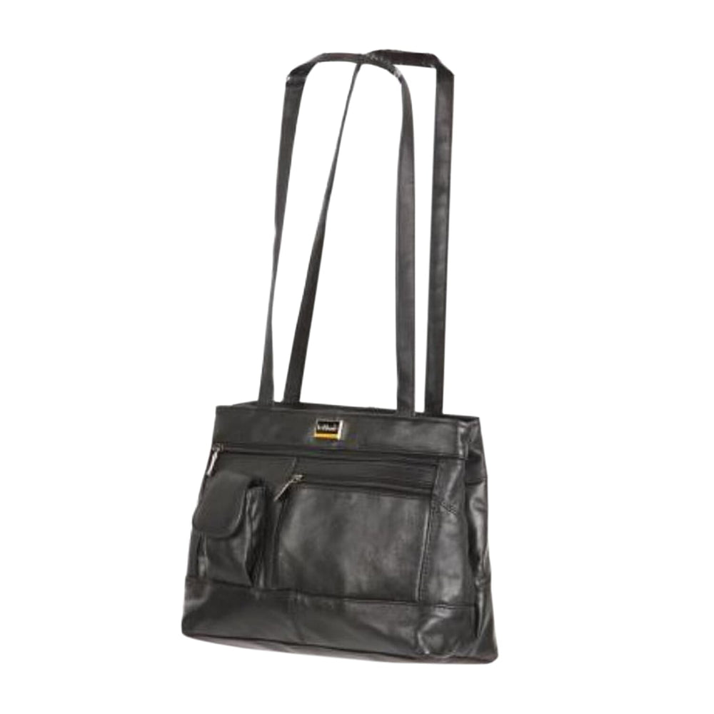 Le Monde Genuine Leather Shoulder Bag with Front Pocket