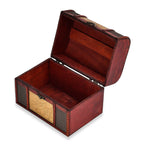 Classic Antique Style Leaf Pattern Wooden Storage Box (Size 21x16x14 cm) - Golden