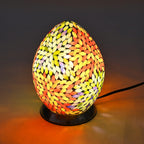 Leaf Mosaic Egg Table Lamp - Multi Colour