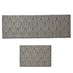 Leaf Pattern Rug - Door Mat (Size 150x50cm) - Grey