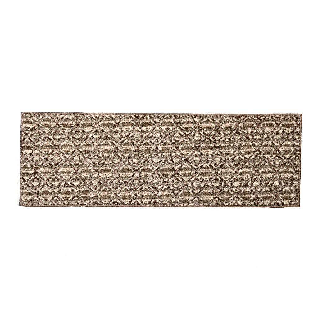 Diamond Pattern Rug - Door Mat (Size 150x50cm) - Peach