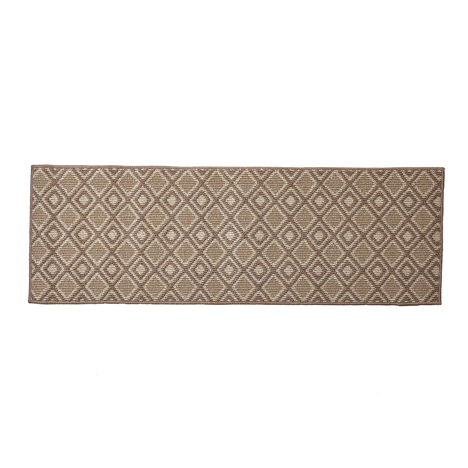 Diamond Pattern Rug - Door Mat (Size 150x50cm) - Peach