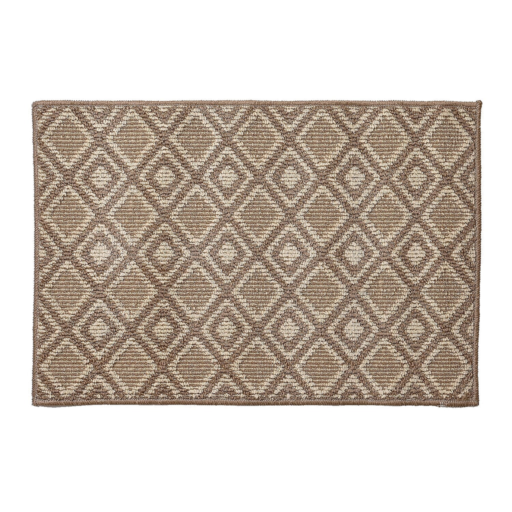 Diamond Pattern Rug - Door Mat (Size 150x50cm) - Peach