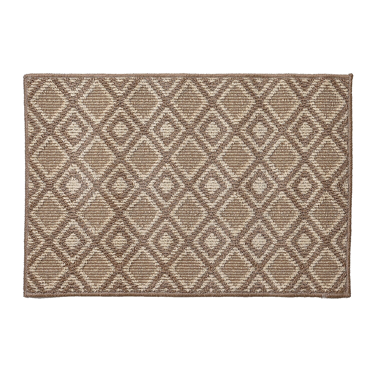Diamond Pattern Rug - Door Mat (Size 150x50cm) - Peach
