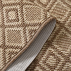 Diamond Pattern Rug - Door Mat (Size 150x50cm) - Peach