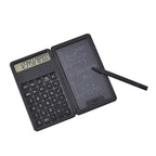 2 in 1 Hand Writing Calculator with Erasable Writing Tablet - Black