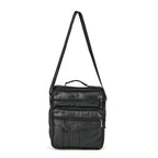 Genuine leather Convertible Flap Crossbody Bag (Size 23x10x28 cm) - Black