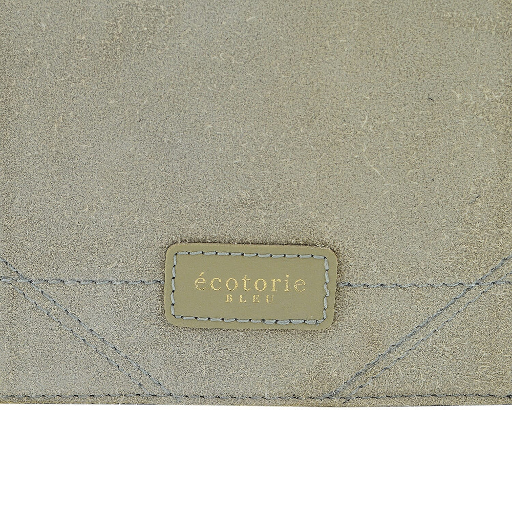 Closeout - Ecotorie Genuine Leather Leopard Printed Crossbody Bag With Shoulder Strap - Beige