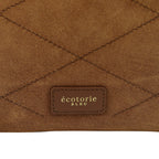 Closeout - Ecotorie Genuine Leather Leopard Printed Crossbody Bag With Chain Shoulder Strap - Cognac