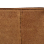 Closeout - Ecotorie Genuine Leather Leopard Printed Crossbody Bag With Chain Shoulder Strap - Cognac