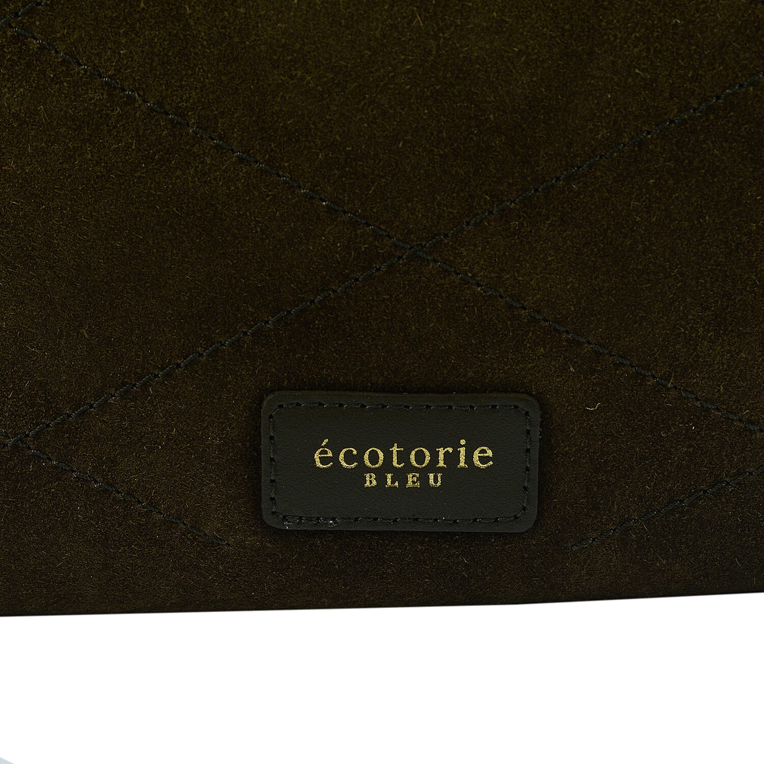 Closeout - Ecotorie Genuine Leather Leopard Printed Crossbody Bag With Chain Shoulder Strap - Olive