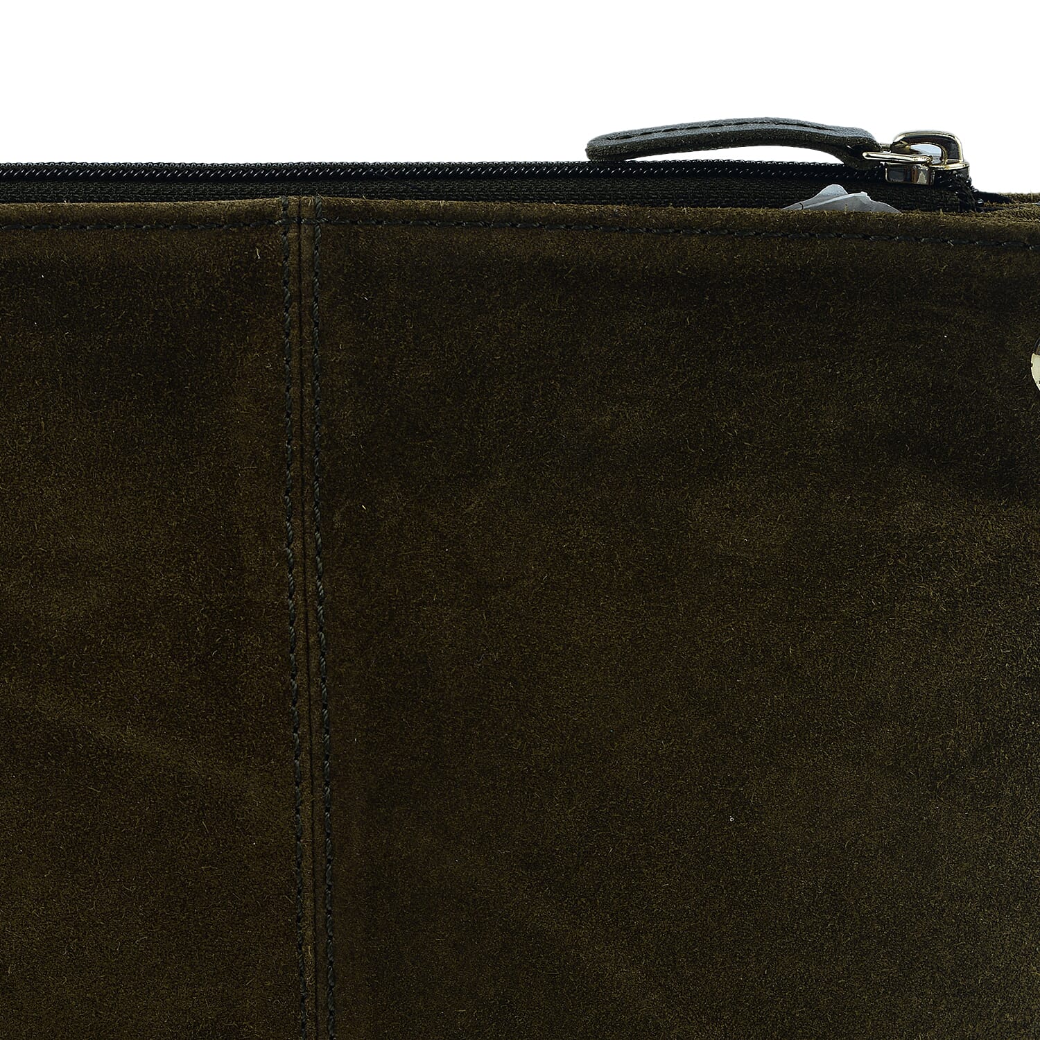Closeout - Ecotorie Genuine Leather Leopard Printed Crossbody Bag With Chain Shoulder Strap - Olive