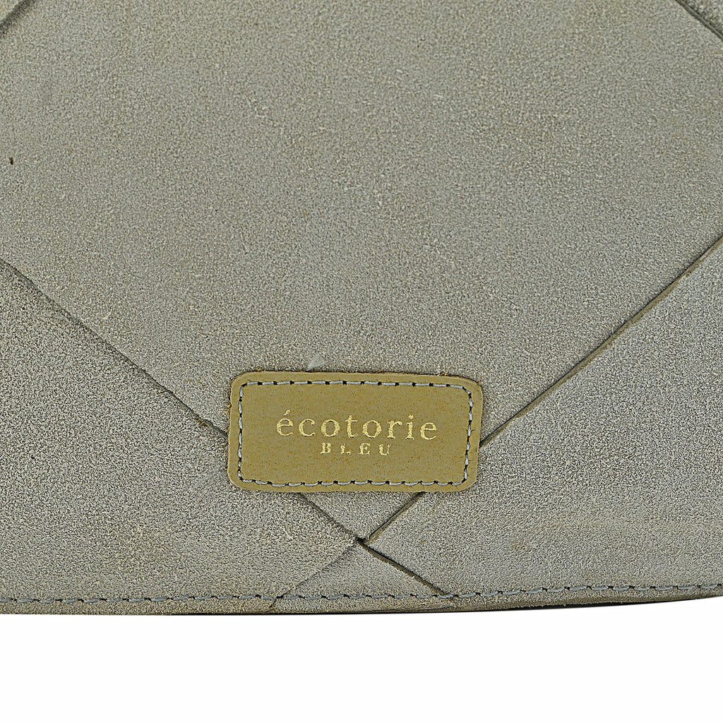 Closeout - Ecotorie Genuine Leather Crossbody Bag - Beige