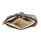 Colour Chaos Couture - Genuine Leather Flower Crossbody Bag (Size 25x10x22 cm) - Multi Color & Multicolor
