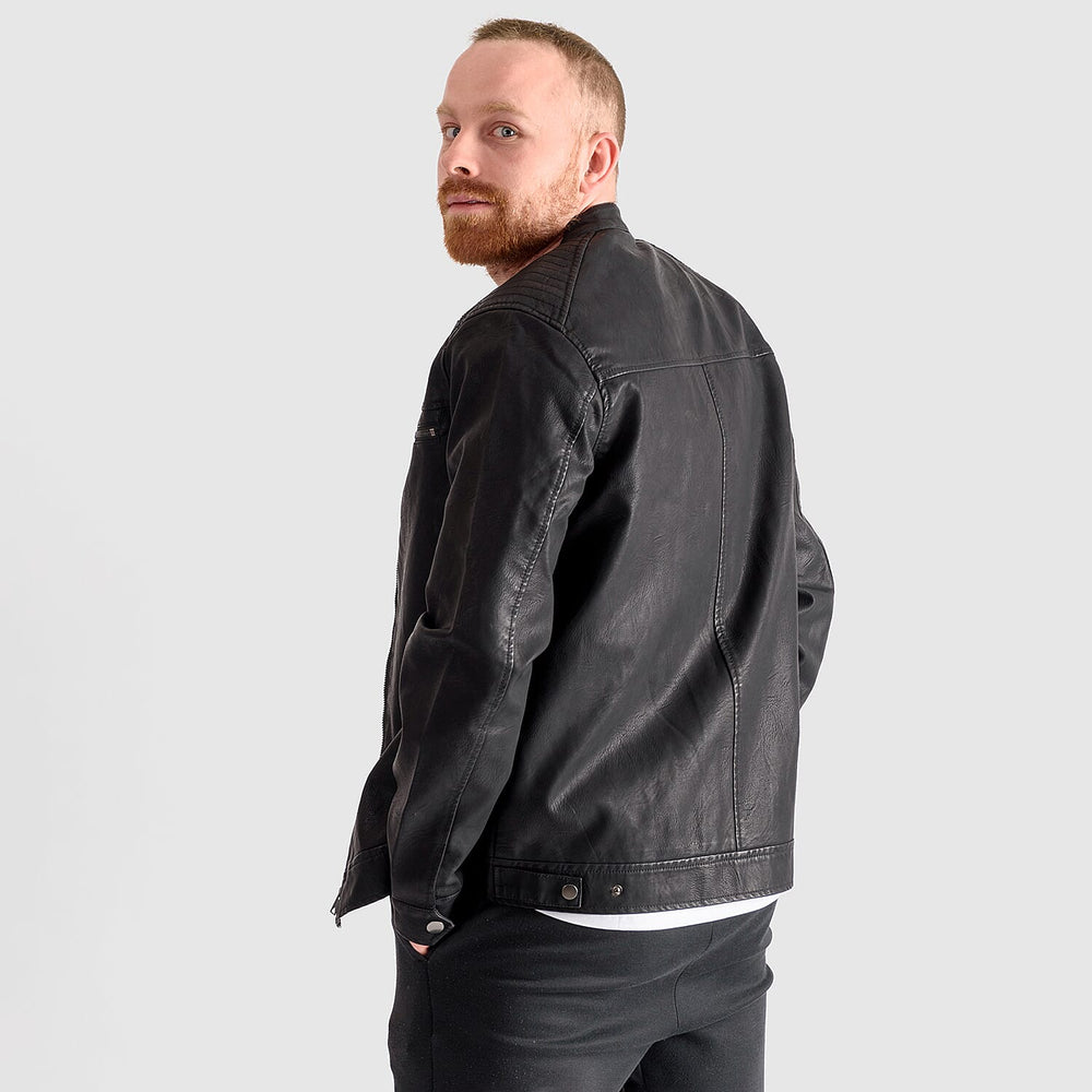 Close Out Deal -Stormhau Mens Leatherette Jacket (Size L) - Black