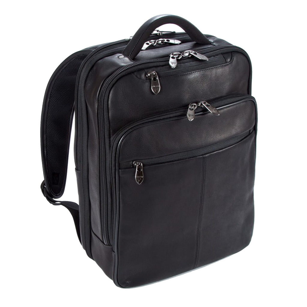 Falcon Colombian Leather 15.6 Inch Backpack - Black