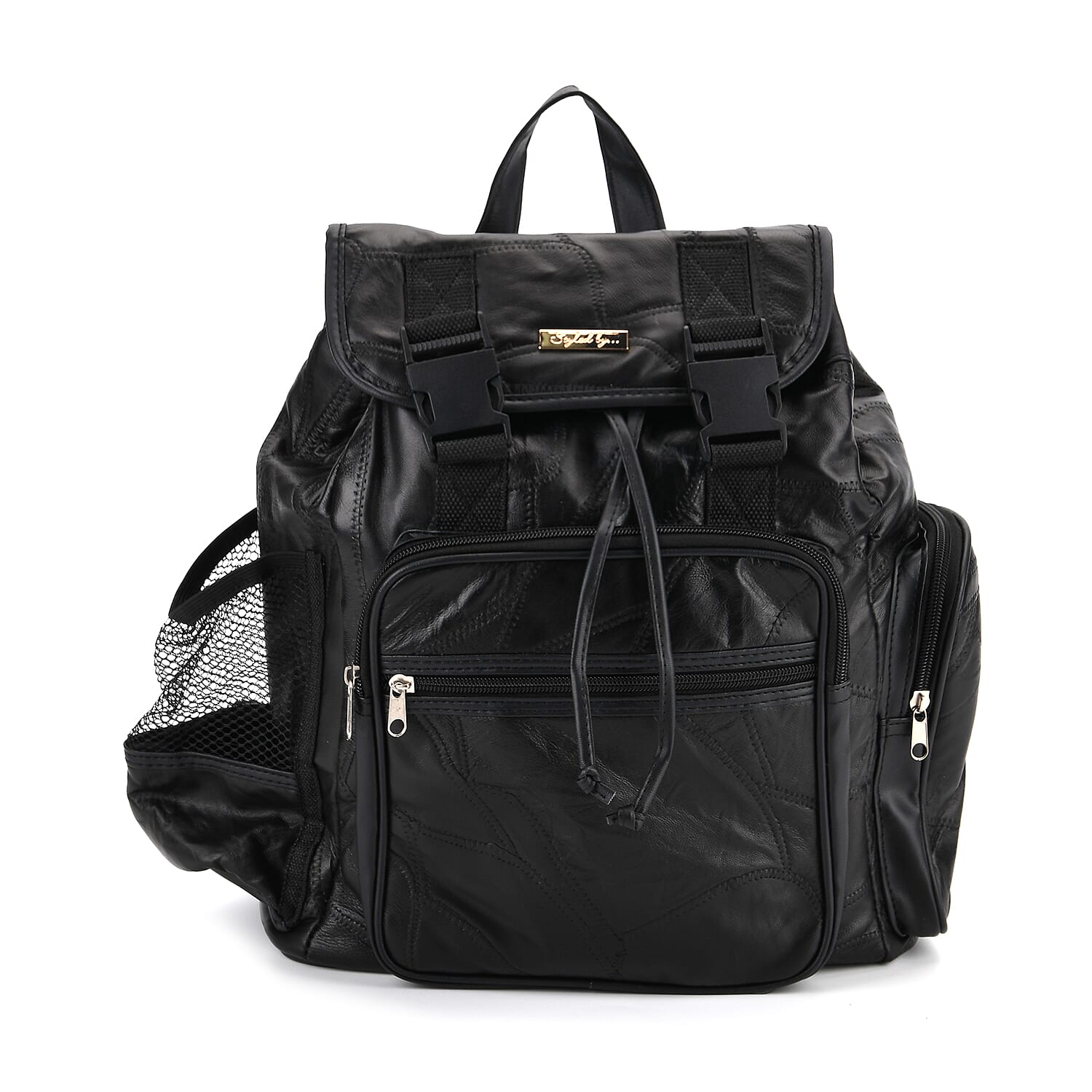 Leather Patchwork Backpack – Idealworld