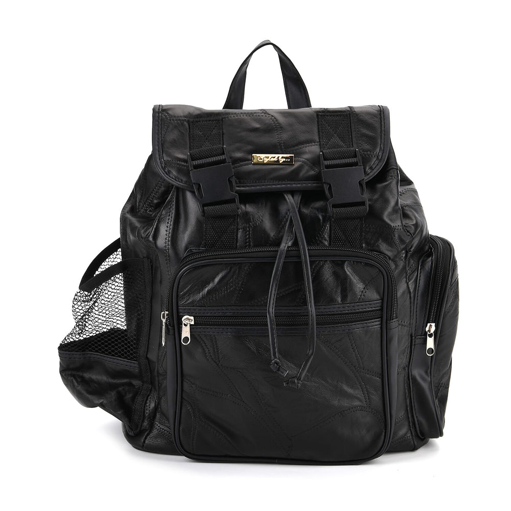 Styled By 100% Genuine Leather Backpack - Black