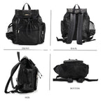 Styled By 100% Genuine Leather Backpack - Black