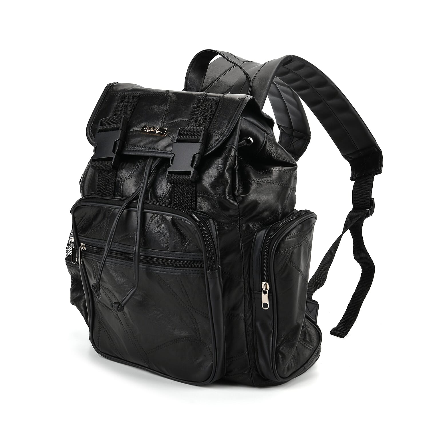 Styled By 100% Genuine Leather Backpack - Black