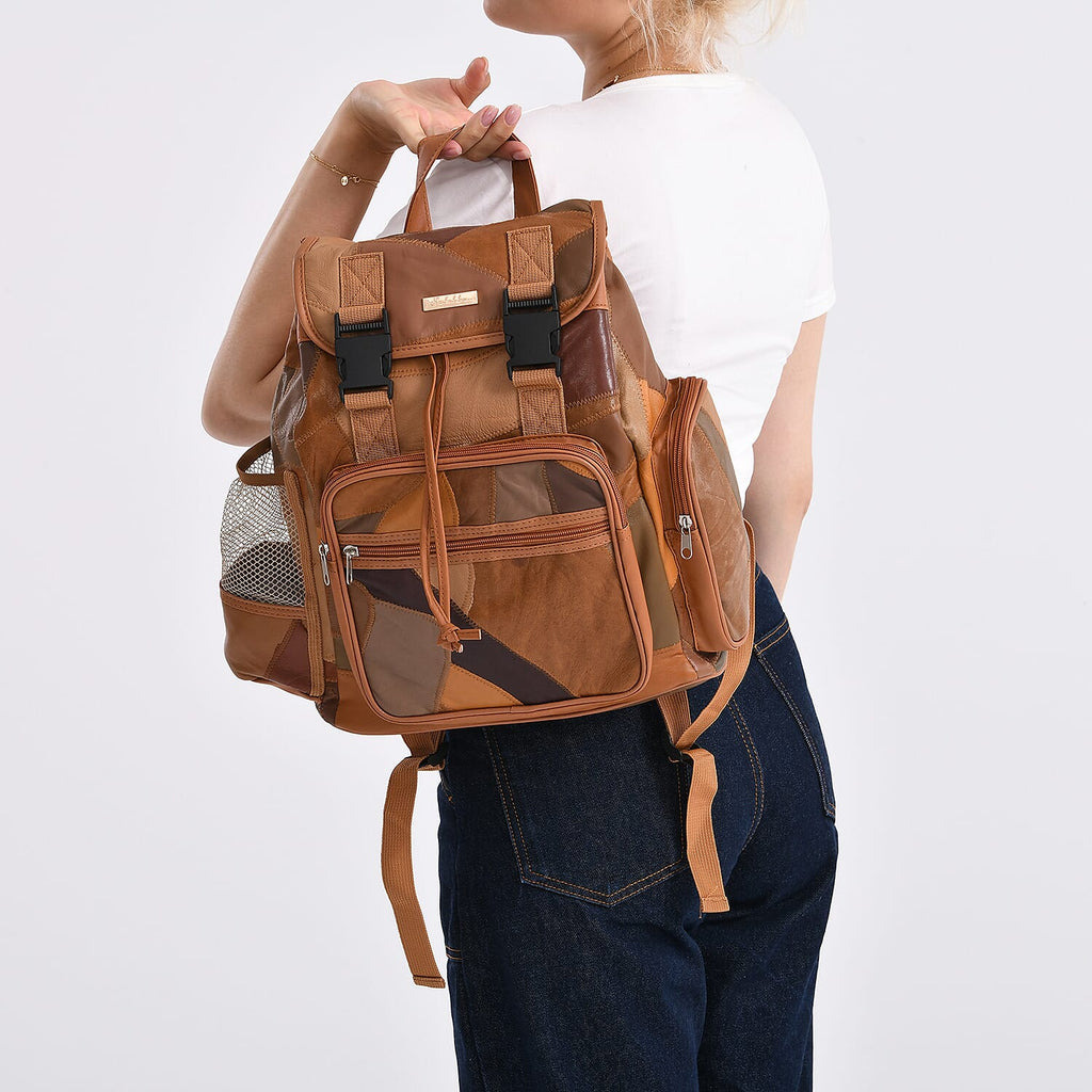 Styled By 100% Genuine Leather Backpack - Multi