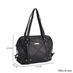 Styled By - Designer Inspired 100% Genuine Leather Tote Bag - Black