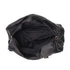 Styled By - Designer Inspired 100% Genuine Leather Duffle Bag - Black