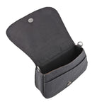 100% Genuine Leather Crossbody Bag (Size 20x6x15 cm) - Grey & Black