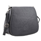 100% Genuine Leather Crossbody Bag (Size 20x6x15 cm) - Grey & Black