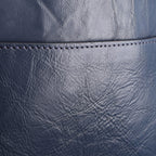 100% Genuine Leather Crossbody Bag (Size 20x6x15 cm) - Navy & Black