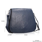 100% Genuine Leather Crossbody Bag (Size 20x6x15 cm) - Navy & Black