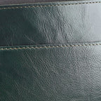 100% Genuine Leather Crossbody Bag (Size 20x6x15 cm) - Olive Green & Black