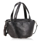 100% Genuine Leather Potli Crossbody Sling Bag - Black