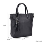 Leather Patterned Crossbody Bag (Size 22x10x24 cm) - Black & Black